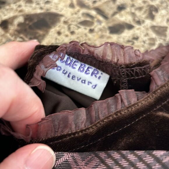 Blueberri Boulevard | Toddler Girls Formal Velvet Tulle Dress - Picture 5 of 12